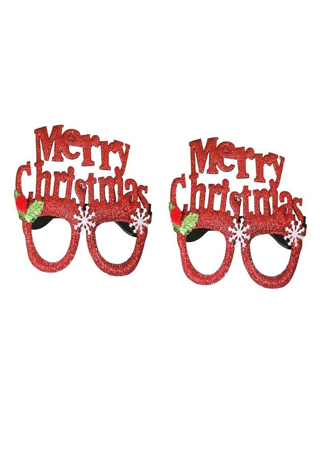 Partunay Set Of 2 Glitter Merry Christmas Goggles With 2 Big Reindeer Antlers Headband Christmas Costume for Kids Adults Christmas Xmas Party Props Favor Christmas Gift For Kids - Image 2